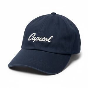 Capitol Records Navy Blue White One Size Strapback Hat Cap Yupoong Classics